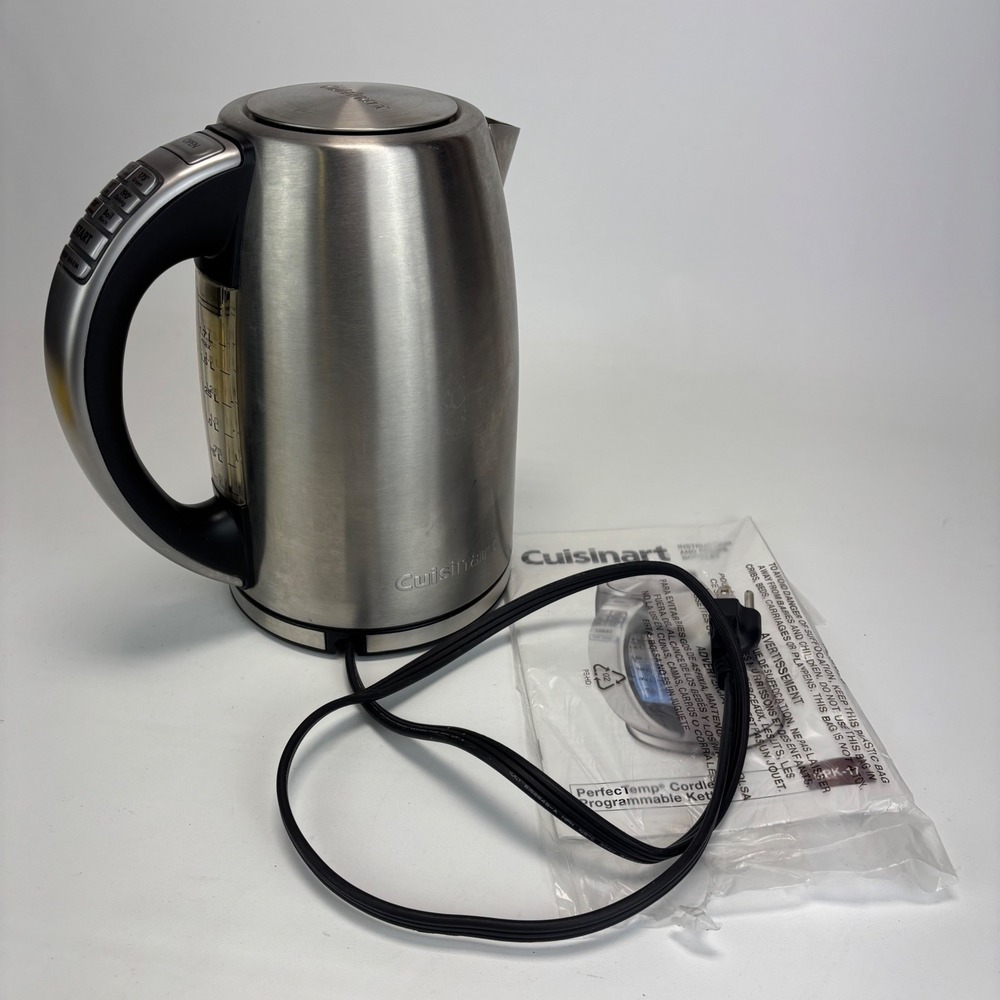 Cuisinart Electric Kettle CPK-17 Silver Stainless Steel 1.7L Programmable Tea